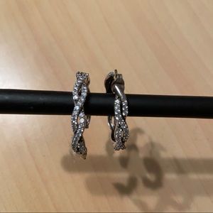 Small Fake Diamond Hoops